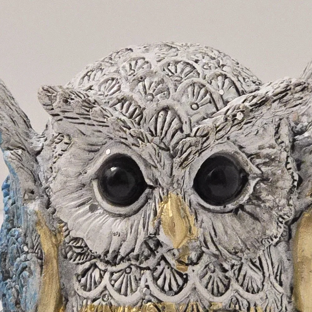 Three Wise Owls Figurine See No Evil Hear No Speak No Beutiful Decoration